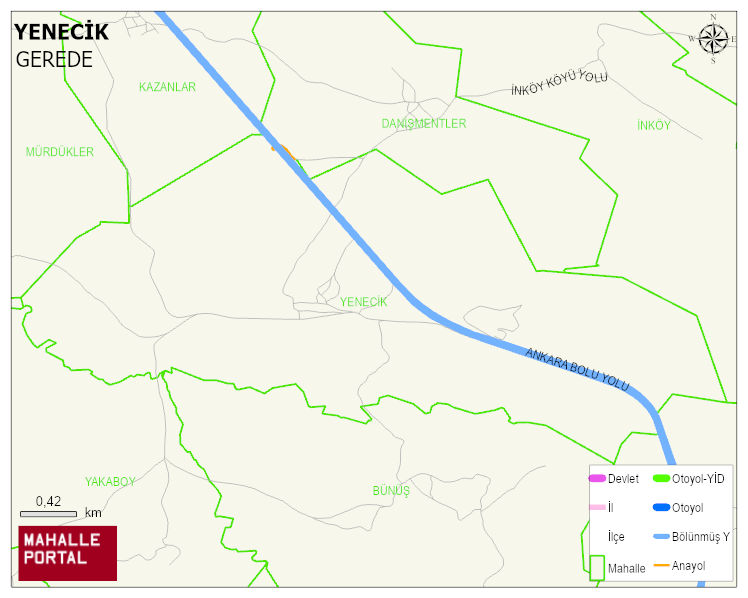 YENECİK Köyü Haritası | Uydu Görüntüsü ve Harita Detayları