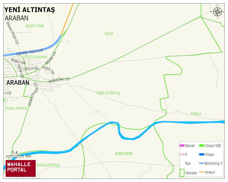 YENİ ALTINTAŞ Mahallesi Haritası | Coğrafi Yapı ve Detaylı Haritası