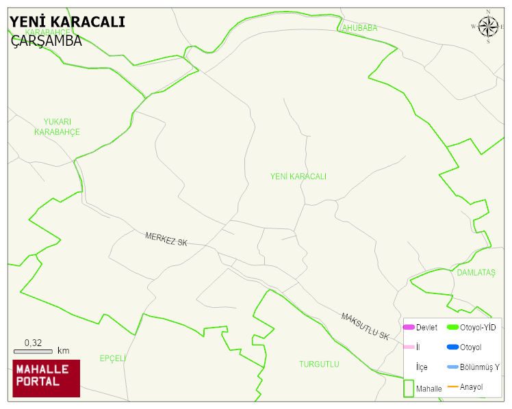 YENİ KARACALI Mahallesi Haritası | Mahalle Sokak Haritası