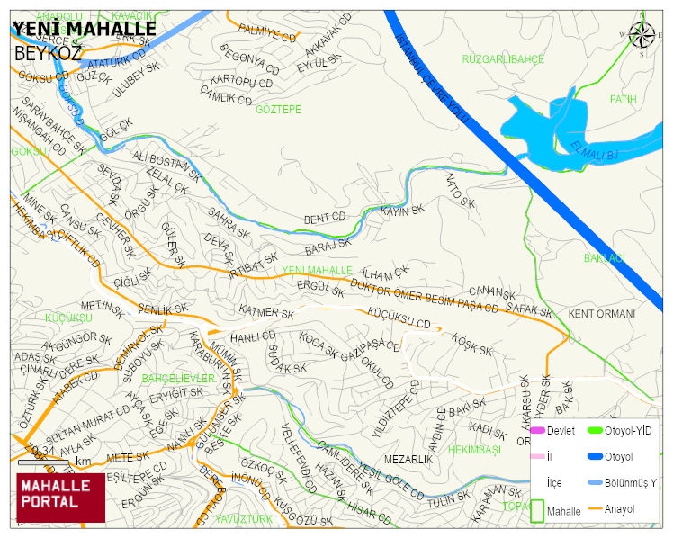 YENİ MAHALLE Mahallesi Haritası | Mahalle ve Köy Sınırı