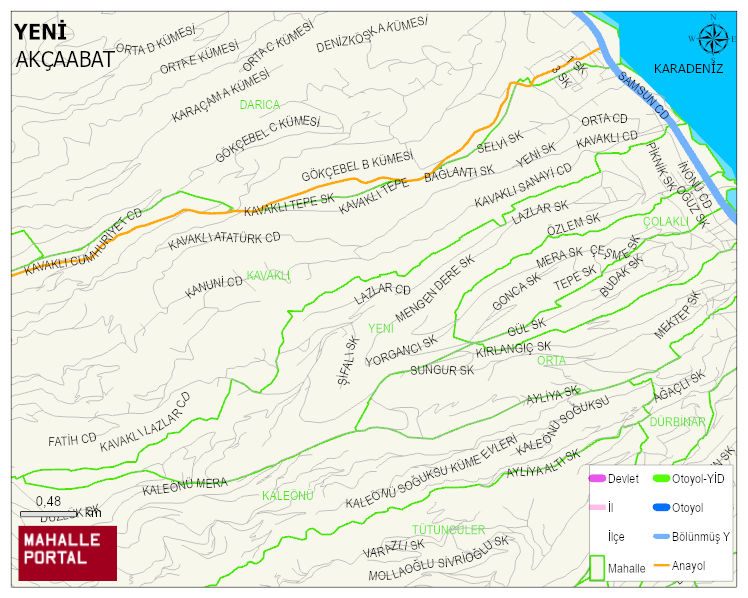 YENİ Mahallesi Haritası | İnteraktif Köy ve Mahalle Sınırları