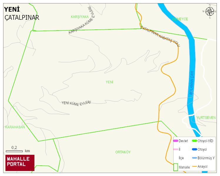 YENİ Mahallesi Haritası | Sayısal Bölge Görünümü