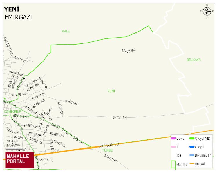 YENİ Mahallesi Haritası | İnteraktif Köy ve Mahalle Sınırları