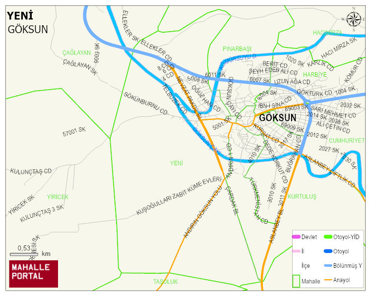 YENİ Mahallesi Haritası | Detaylı Köy ve Mahalle Görünümü