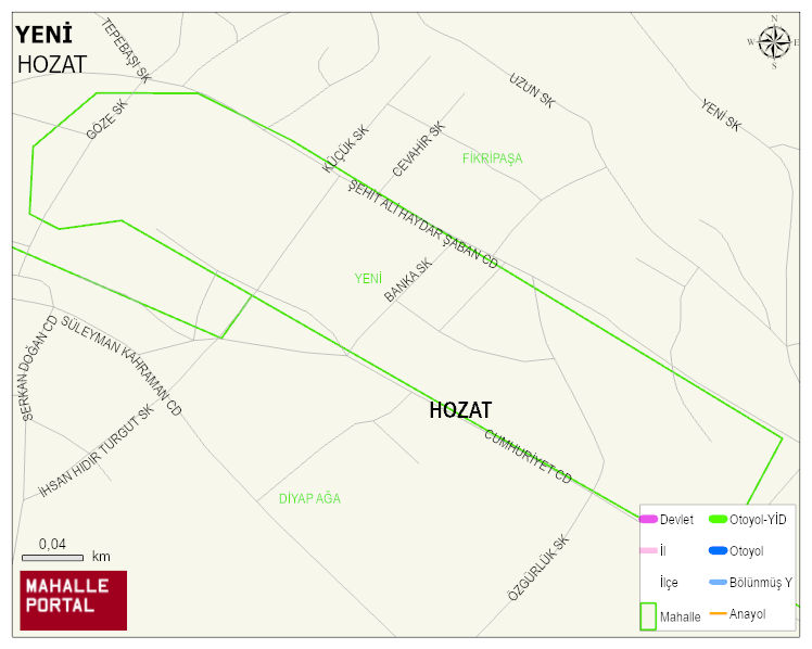 YENİ Mahallesi Haritası | Dağlar, Ovalar ve Akarsu Bilgileri