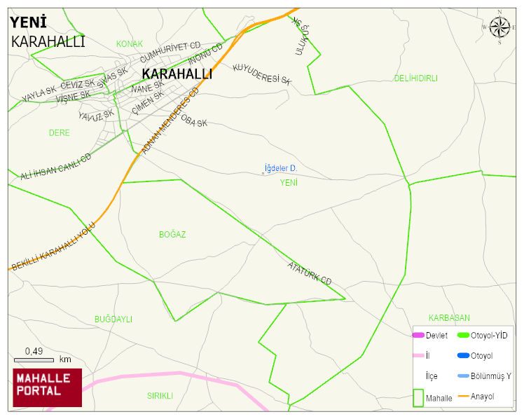 YENİ Mahallesi Haritası | İnteraktif Köy ve Mahalle Sınırları