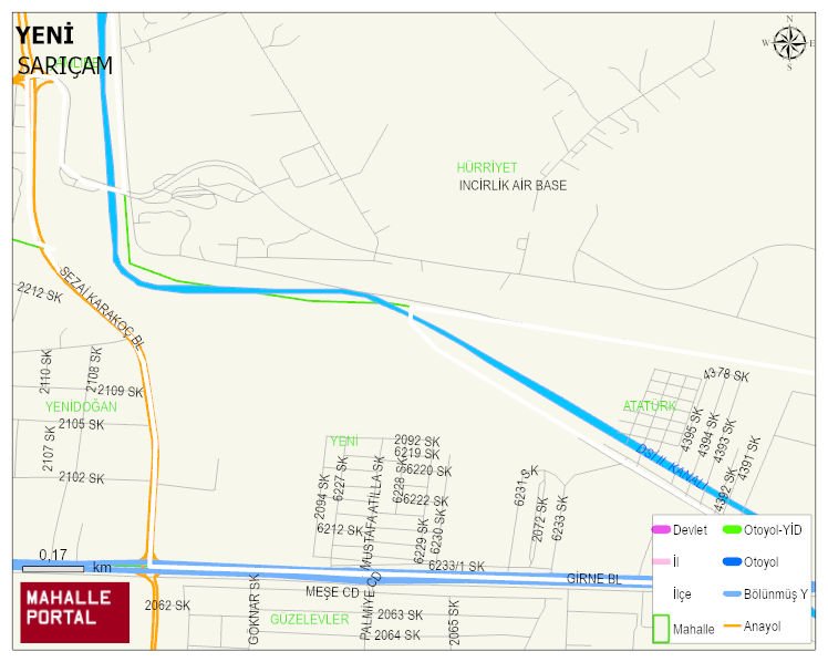 YENİ Mahallesi Haritası | Dağlar, Ovalar ve Akarsu Bilgileri