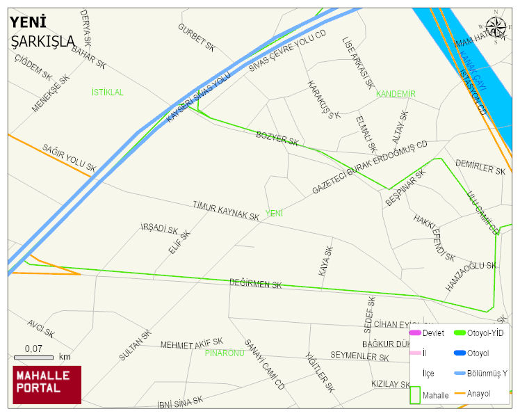 YENİ Mahallesi Haritası | Dağlar, Ovalar ve Akarsu Bilgileri