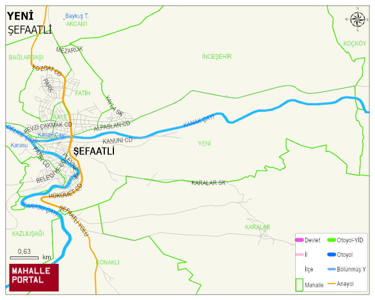YENİ Mahallesi Haritası | Yükselti ve Doğa Özellikleri
