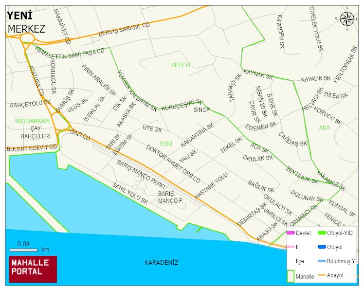 YENİ Mahallesi Haritası | İnteraktif Köy ve Mahalle Sınırları