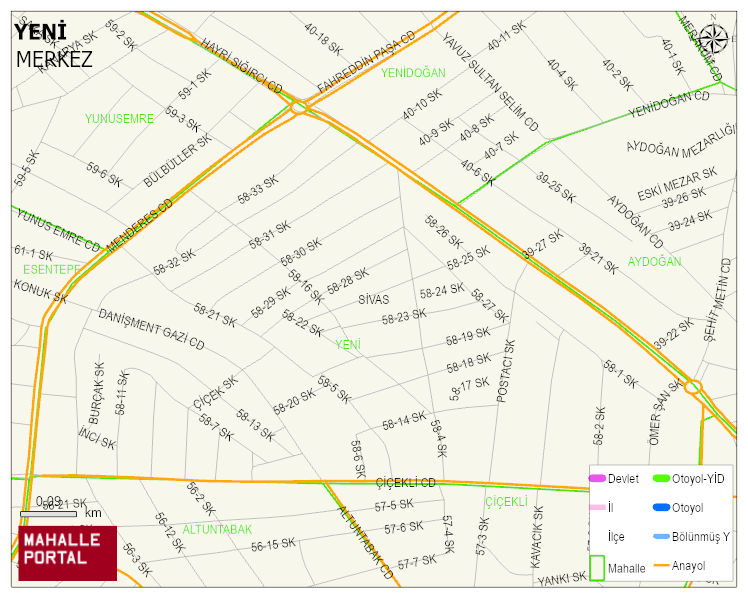 YENİ Mahallesi Haritası | Coğrafi Yapı ve Detaylı Haritası