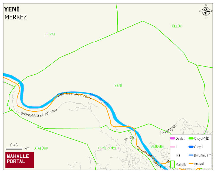YENİ Mahallesi Haritası | Sayısal Bölge Görünümü