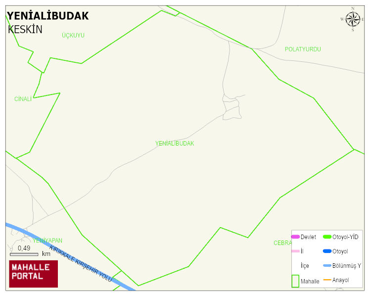YENİALİBUDAK Köyü Haritası | İnteraktif Köy ve Mahalle Sınırları
