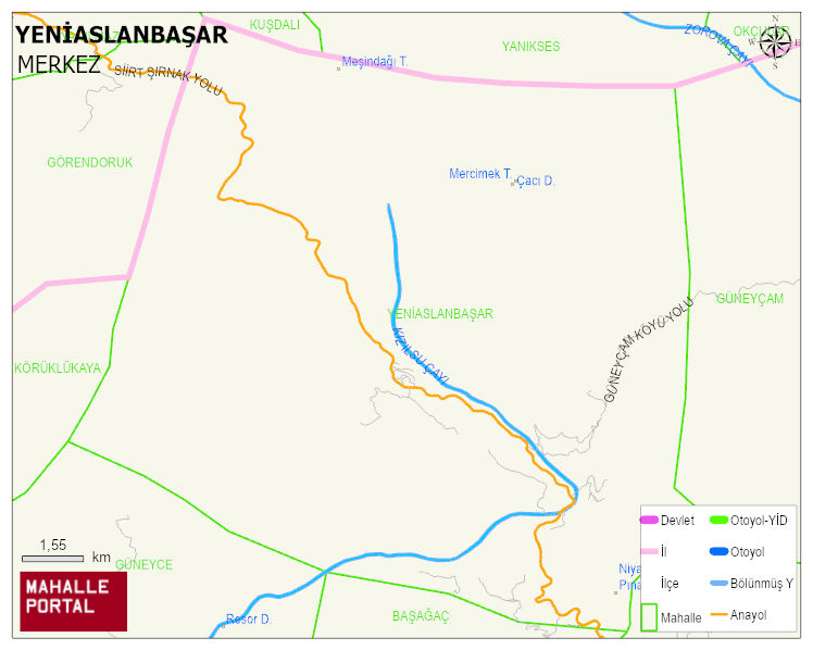 YENİASLANBAŞAR Köyü Haritası | Güncel Mahalle ve Köy Haritası