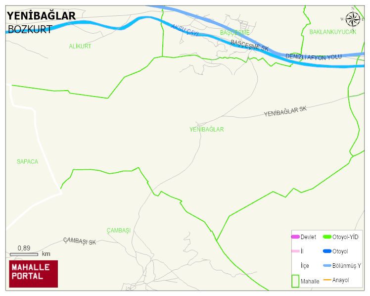 YENİBAĞLAR Mahallesi Haritası | İnteraktif Köy ve Mahalle Sınırları
