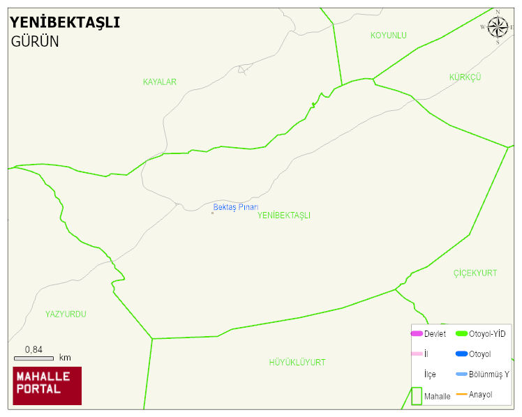YENİBEKTAŞLI Köyü Haritası | Güncel Mahalle ve Köy Haritası