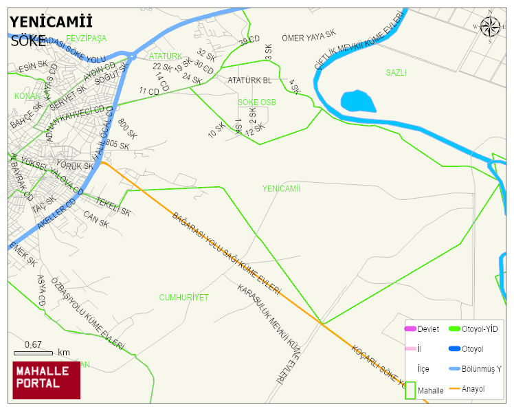 YENİCAMİİ Mahallesi Haritası | Güncel Mahalle ve Köy Haritası