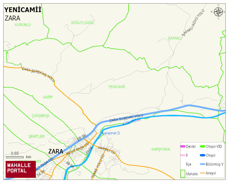 YENİCAMİİ Mahallesi Haritası | Mahalle Sokak Haritası