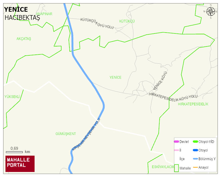 YENİCE Köyü Haritası | Uydu Görüntüsü ve Harita Detayları