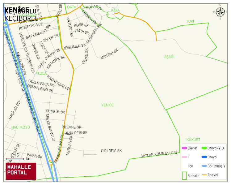 YENİCE Mahallesi Haritası | Detaylı Köy ve Mahalle Görünümü