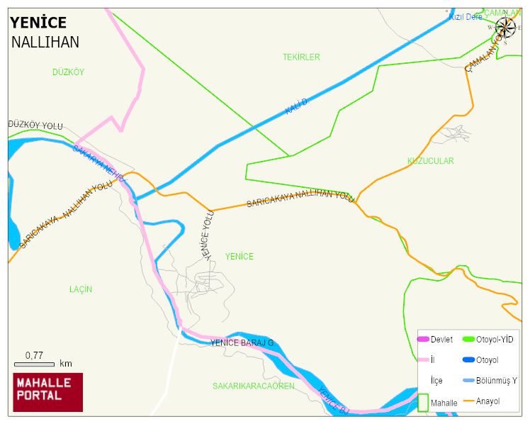 YENİCE Mahallesi Haritası | İnteraktif Köy ve Mahalle Sınırları