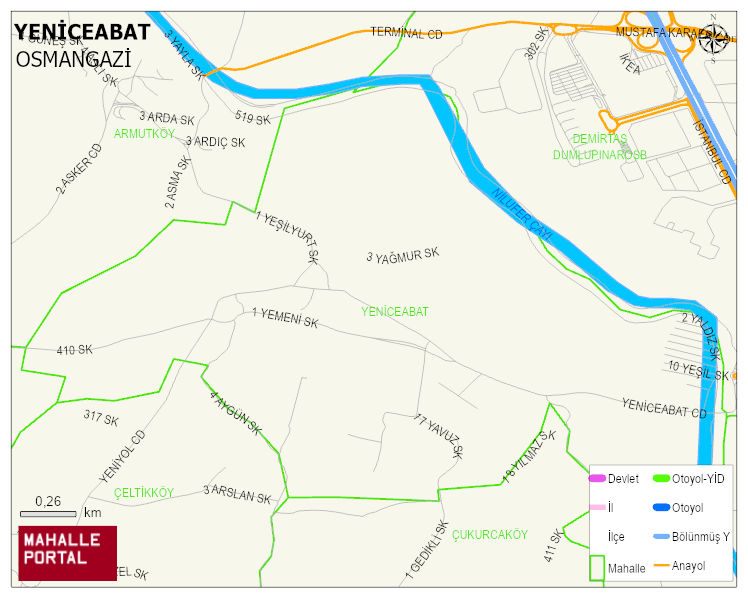YENİCEABAT Mahallesi Haritası | Güncel Mahalle ve Köy Haritası