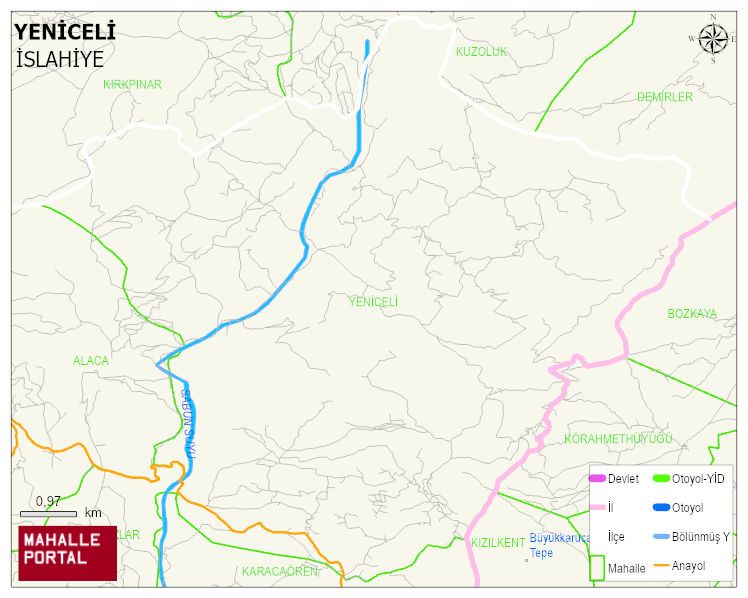 YENİCELİ Mahallesi Haritası | Sayısal Bölge Görünümü