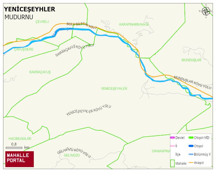 YENİCEŞEYHLER Köyü Haritası | Detaylı Köy ve Mahalle Görünümü