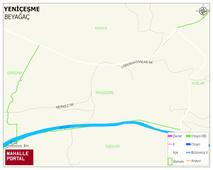 YENİÇEŞME Mahallesi Haritası | Mahalle Sokak Haritası