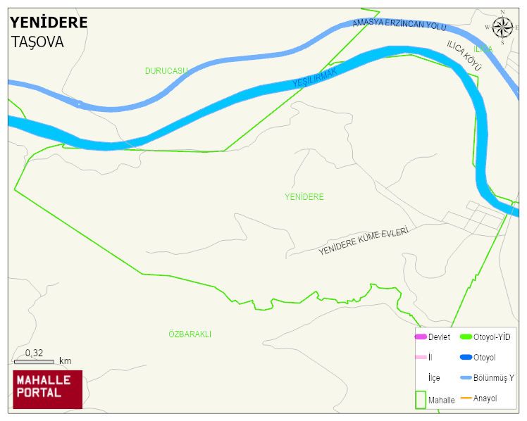 YENİDERE Köyü Haritası | İnteraktif Köy ve Mahalle Sınırları