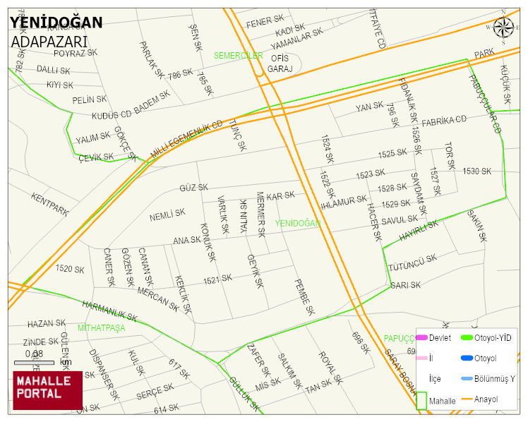 YENİDOĞAN Mahallesi Haritası | Uydu Görüntüsü ve Harita Detayları