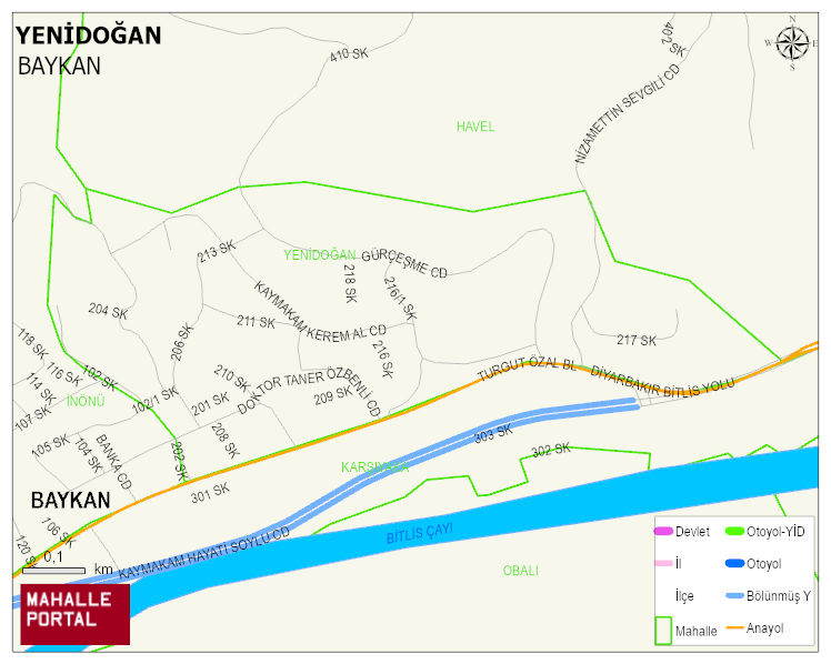 YENİDOĞAN Mahallesi Haritası | Mahalle Sokak Haritası