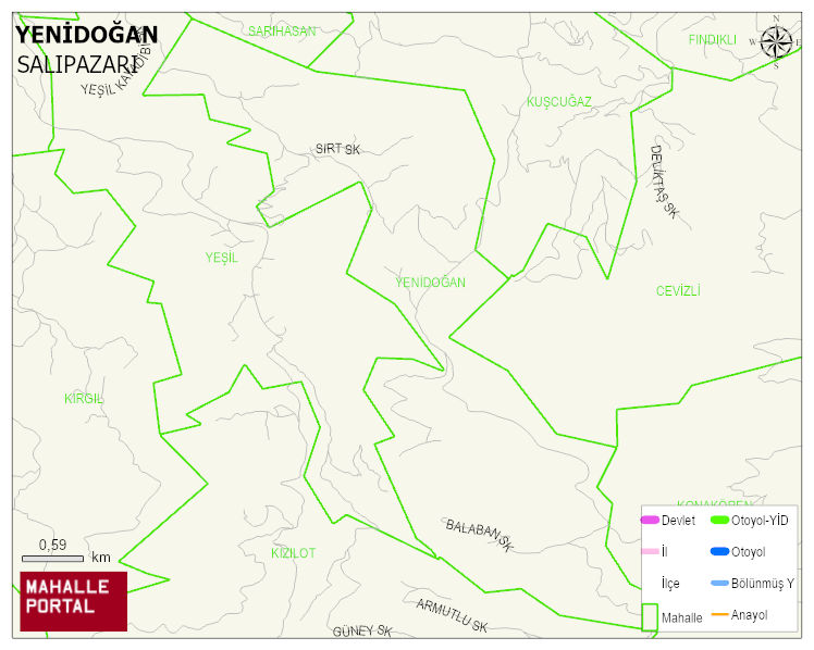 YENİDOĞAN Mahallesi Haritası | Sayısal Bölge Görünümü