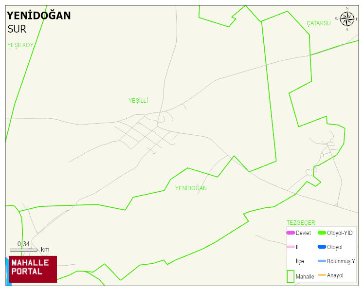 YENİDOĞAN Mahallesi Haritası | Coğrafi Yapı ve Detaylı Haritası