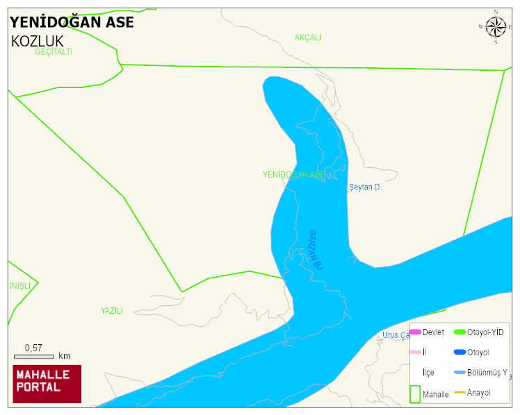 YENİDOĞAN ASE Köyü Haritası | Mahalle Sokak Haritası