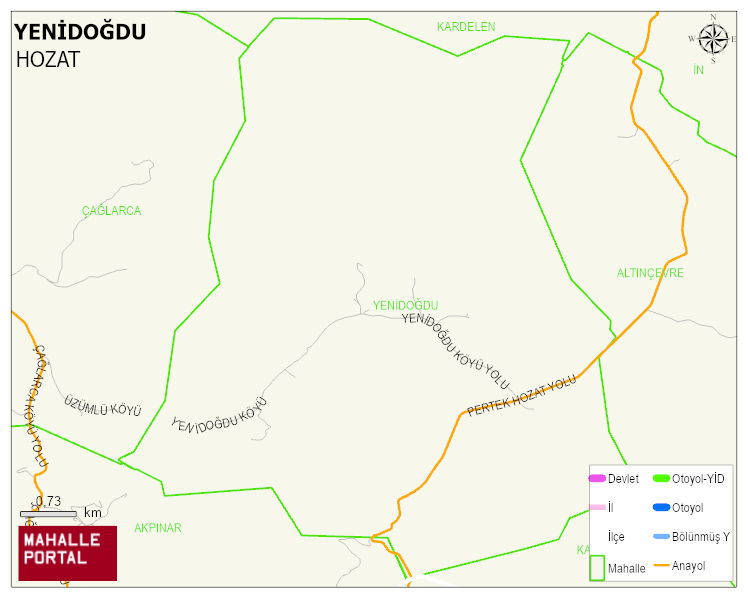 YENİDOĞDU Köyü Haritası | Yükselti ve Doğa Özellikleri