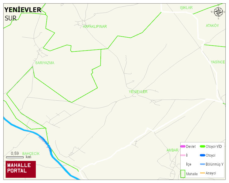 YENİEVLER Mahallesi Haritası | Güncel Mahalle ve Köy Haritası