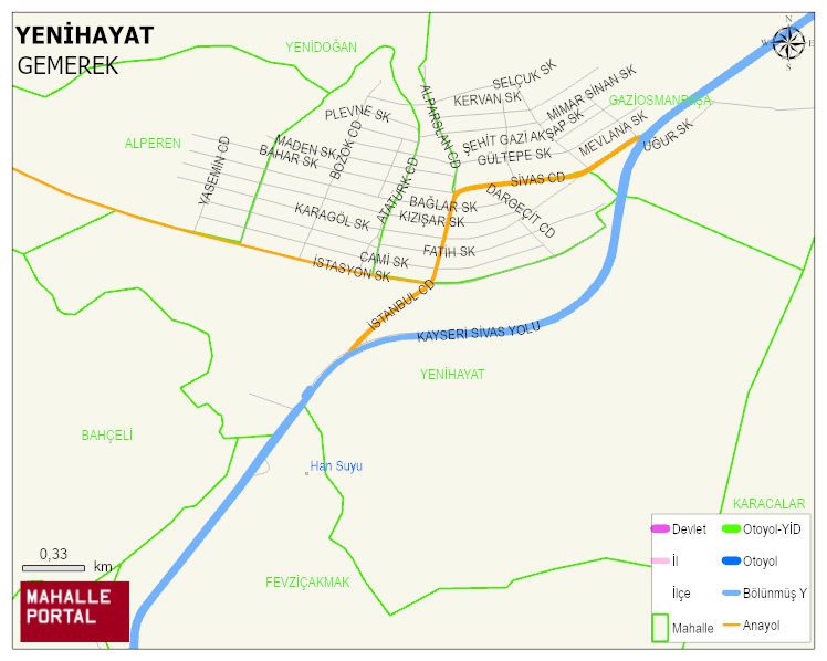 YENİHAYAT Mahallesi Haritası | Güncel Mahalle ve Köy Haritası