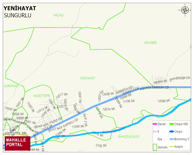 YENİHAYAT Mahallesi Haritası | İnteraktif Köy ve Mahalle Sınırları