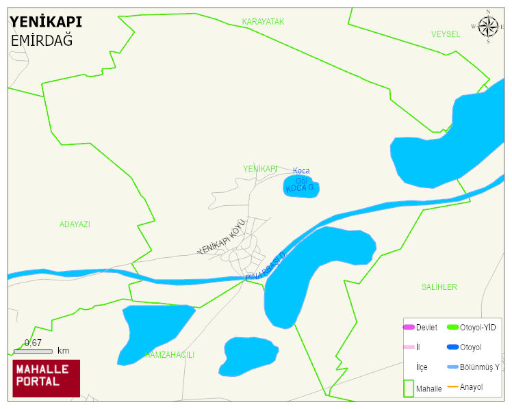 YENİKAPI Köyü Haritası | Coğrafi Yapı ve Detaylı Haritası