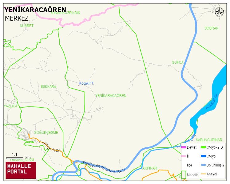 YENİKARACAÖREN Köyü Haritası | Mahalle Sokak Haritası