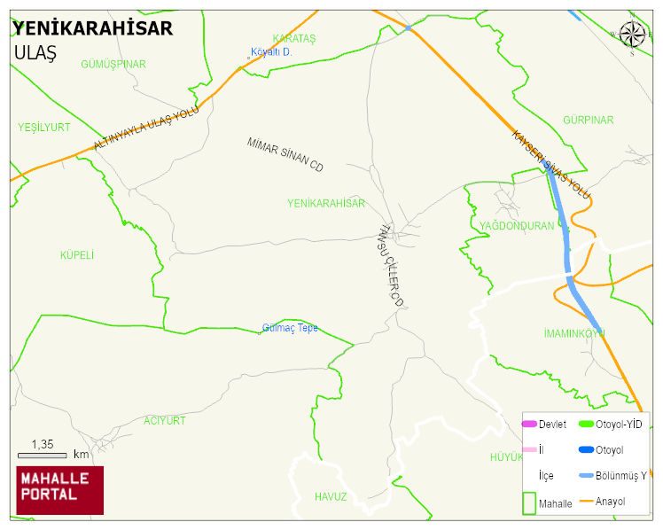 YENİKARAHİSAR Mahallesi Haritası | Mahalle ve Köy Sınırı