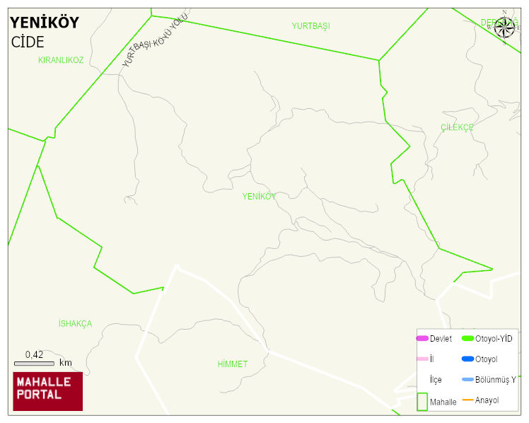 YENİKÖY Köyü Haritası | Coğrafi Yapı ve Detaylı Haritası