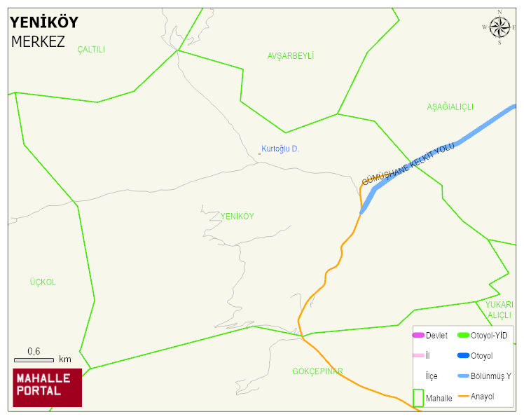 YENİKÖY Köyü Haritası | İnteraktif Köy ve Mahalle Sınırları