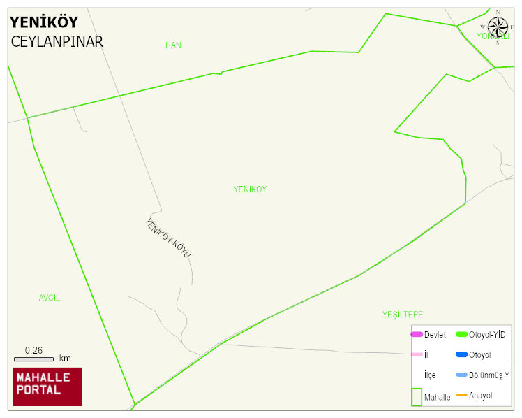 YENİKÖY Mahallesi Haritası | Dağlar, Ovalar ve Akarsu Bilgileri