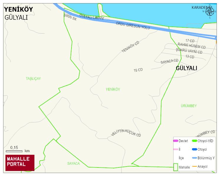 YENİKÖY Mahallesi Haritası | Detaylı Köy ve Mahalle Görünümü