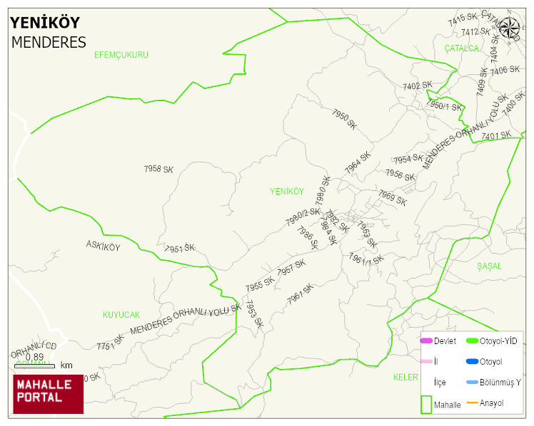 YENİKÖY Mahallesi Haritası | İnteraktif Köy ve Mahalle Sınırları