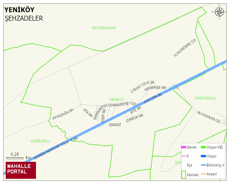 YENİKÖY Mahallesi Haritası | İnteraktif Köy ve Mahalle Sınırları