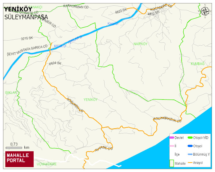YENİKÖY Mahallesi Haritası | İnteraktif Köy ve Mahalle Sınırları