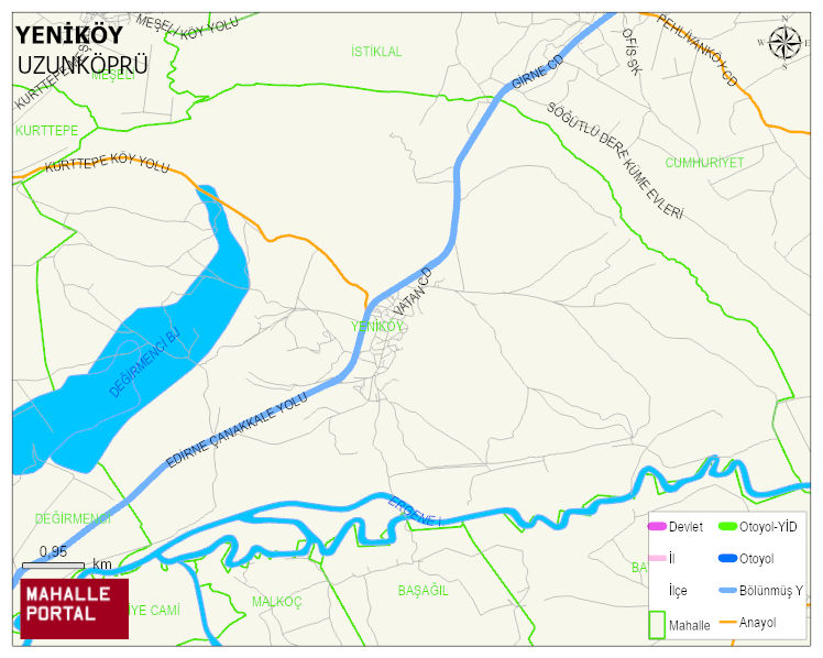 YENİKÖY Mahallesi Haritası | Detaylı Köy ve Mahalle Görünümü